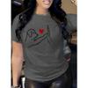 Women's Plus Size T-Shirt Cute Dog Print T-shirt Short Sleeve Crew Neck Casual Top for Summer & Spring Women's Clothing