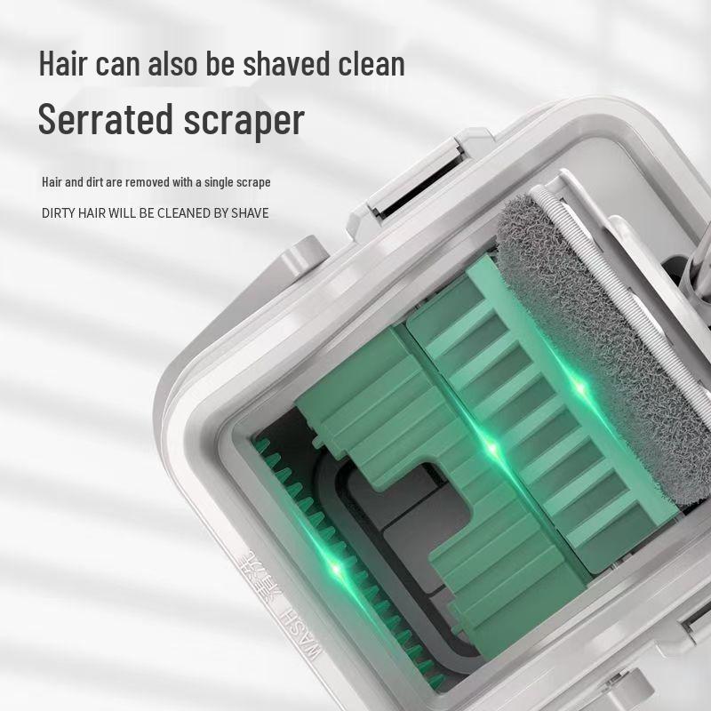 Lazy Hands-Free Dual-Purpose Flat Mop for Dry and Wet Cleaning