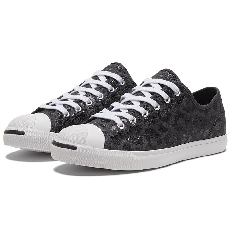 Converse Jack Purcell Lp Low Sole Trendy Retro Casual Sneakers 'Black White' Women's 570527C