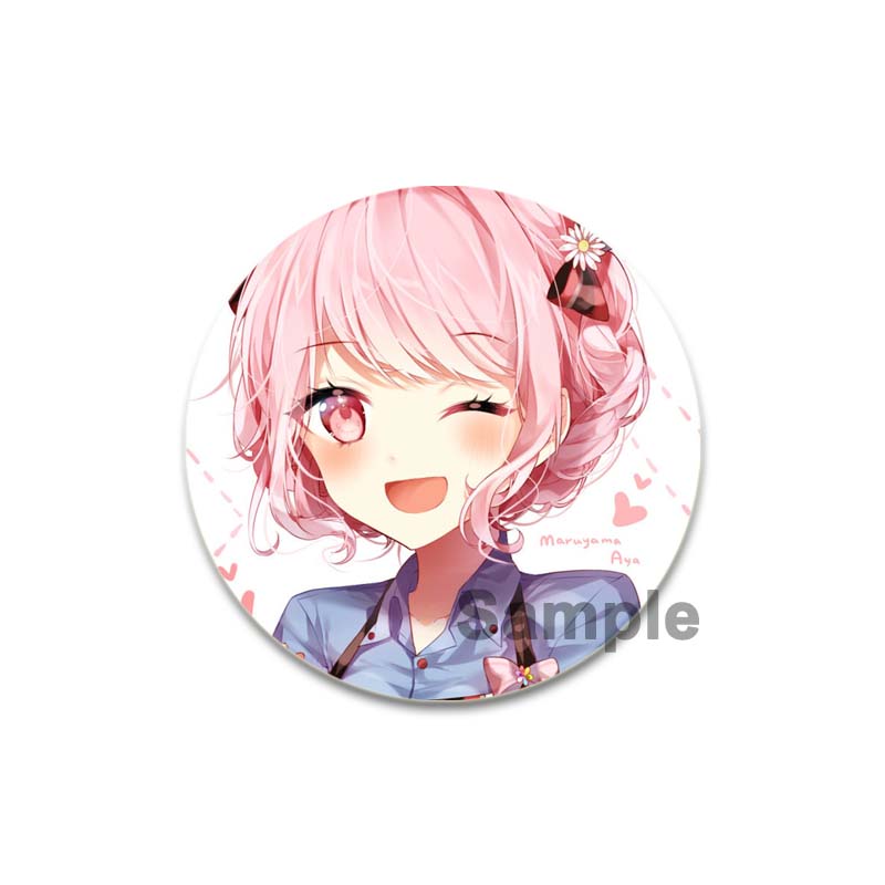32/44/58mm BanG Dream Aya Maruyama Pin Handmade Brooch for Clothes Cartoon Cosplay Badge Backpack Decoration Jewelry Gift