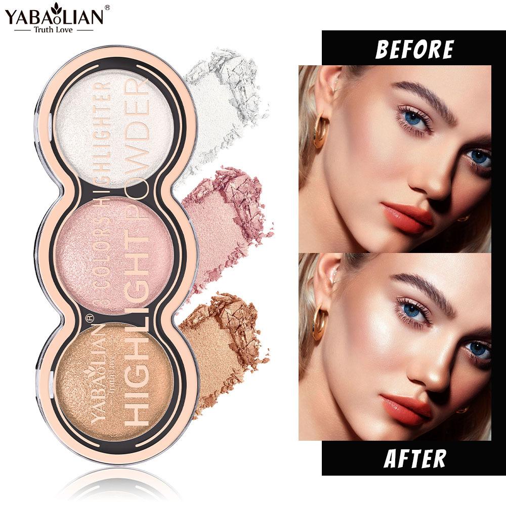 Highlighter Palette, Blusher Palette, Not Easy To Fade, Brightens Skin Tone and Contours