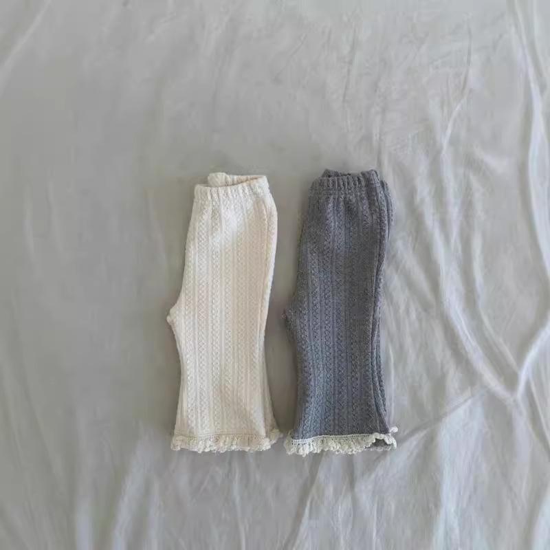 Girls' Lace Leggings - New Fall 2025 Fashion, Korean Style Children's Clothing, Baby Long Pants