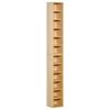 Set di 2 Scaffali a Colonna Armadietto per CD-DVD 6 + 6 Scomparti Dim. 21L x 19P x 88A cm Max. Capacità 160 CD Colore Faggio