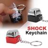 Metal Key Ring Prank Toy Mild Pulse Induction Prank Electric Shock Button  Holiday Entertainment