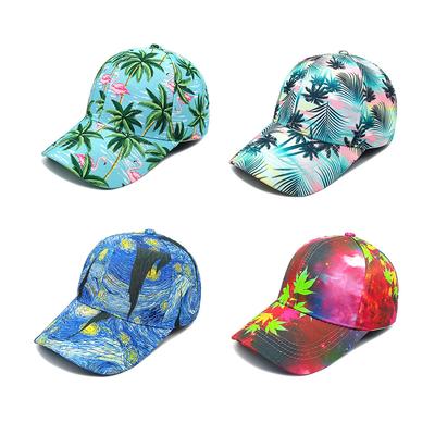 Spring/Summer Fashion Coconut Print Baseball Hat Soft Top Outdoor Adjustable Duck Tongue Hat Unisex Pop Sunshade Duck Cap