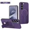 Carbon Fiber Invisible Stand Holder Built-in Magnetic Ring Case for Infinix Hot60 Pro + Hot 60 60i 40i 40 Pro Protection Cover