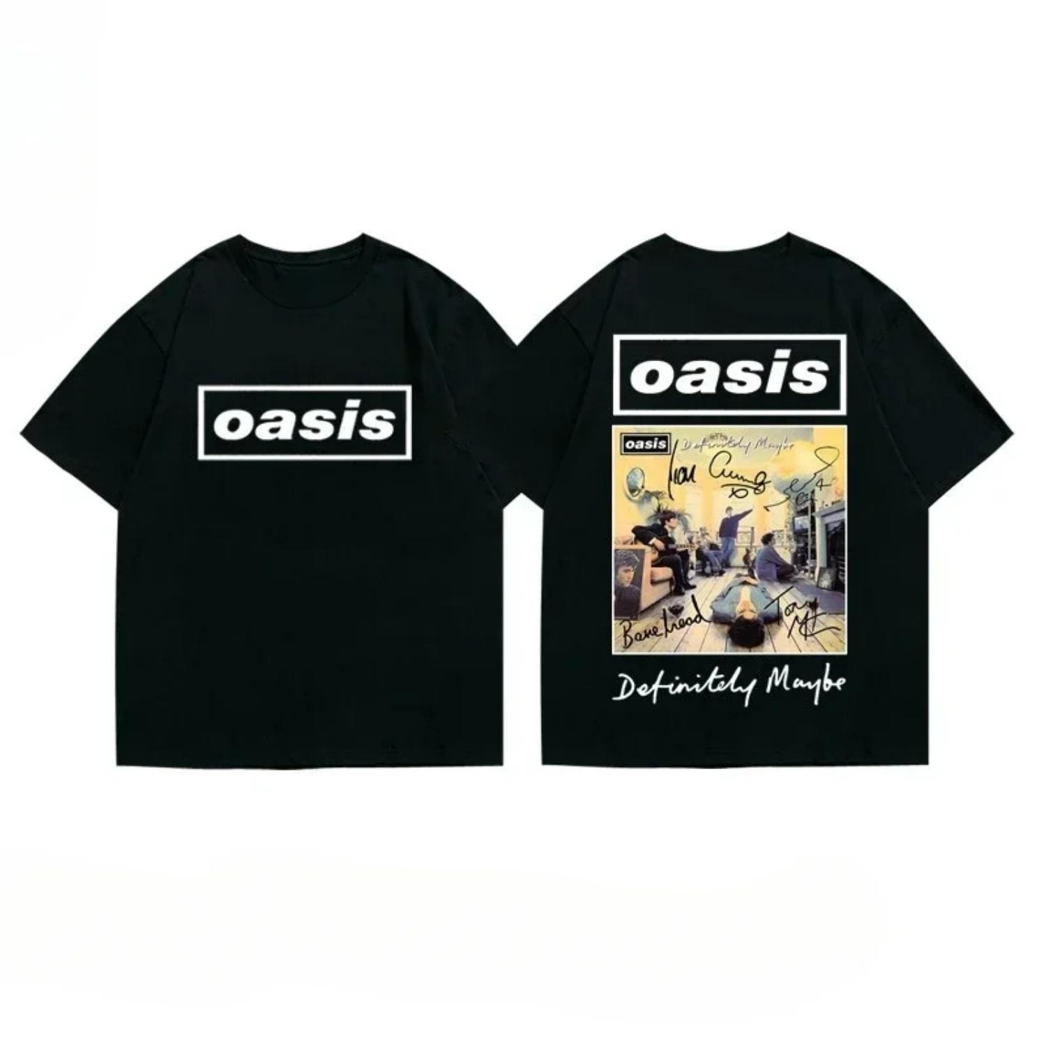 

Rock Band Oasis Definitely Maybe Album T-shirt Men and Women Summer Cotton Clothing Casual Fashion Short Sleeved Tee Streetwear S