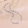 Blue crystal three-circle beaded bracelet, chalcedony Pixiu necklace, bracelet two-in-one explosion