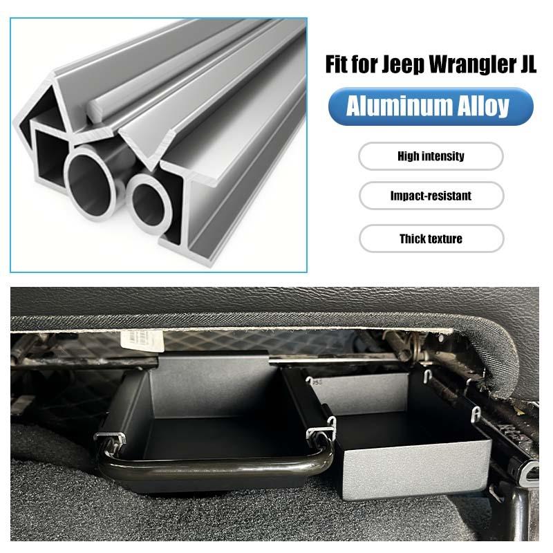 Under The Front Seats Storage Box Organizer Container For Jeep Wrangler JL for JT Gladiator 2018-2023 Stowing Tidying Accessories