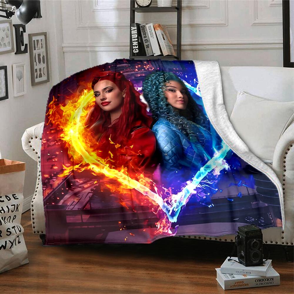 1pc Descendants The Rise of Red2 Blanket, Gift, for Men and Women, Soft Blanket, Good for Sofa Bed Couch Travel, Lightweight Flannel Blanket