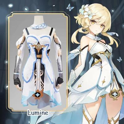 Impact Lumine Cosplay Kostým Dospělý Karneval Uniforma Paruka Anime Halloween Party Kostýmy Maškaráda Ženy Hra