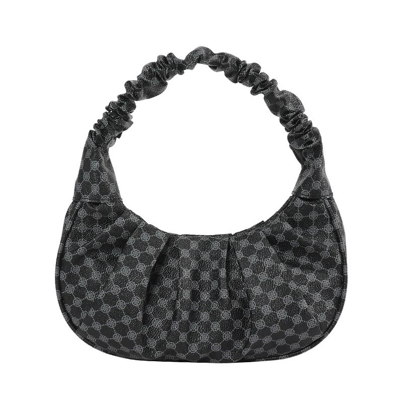 Women's Soft Zipper Bags Sewing Line High-Quality Interior Shoulder Bags Fashion