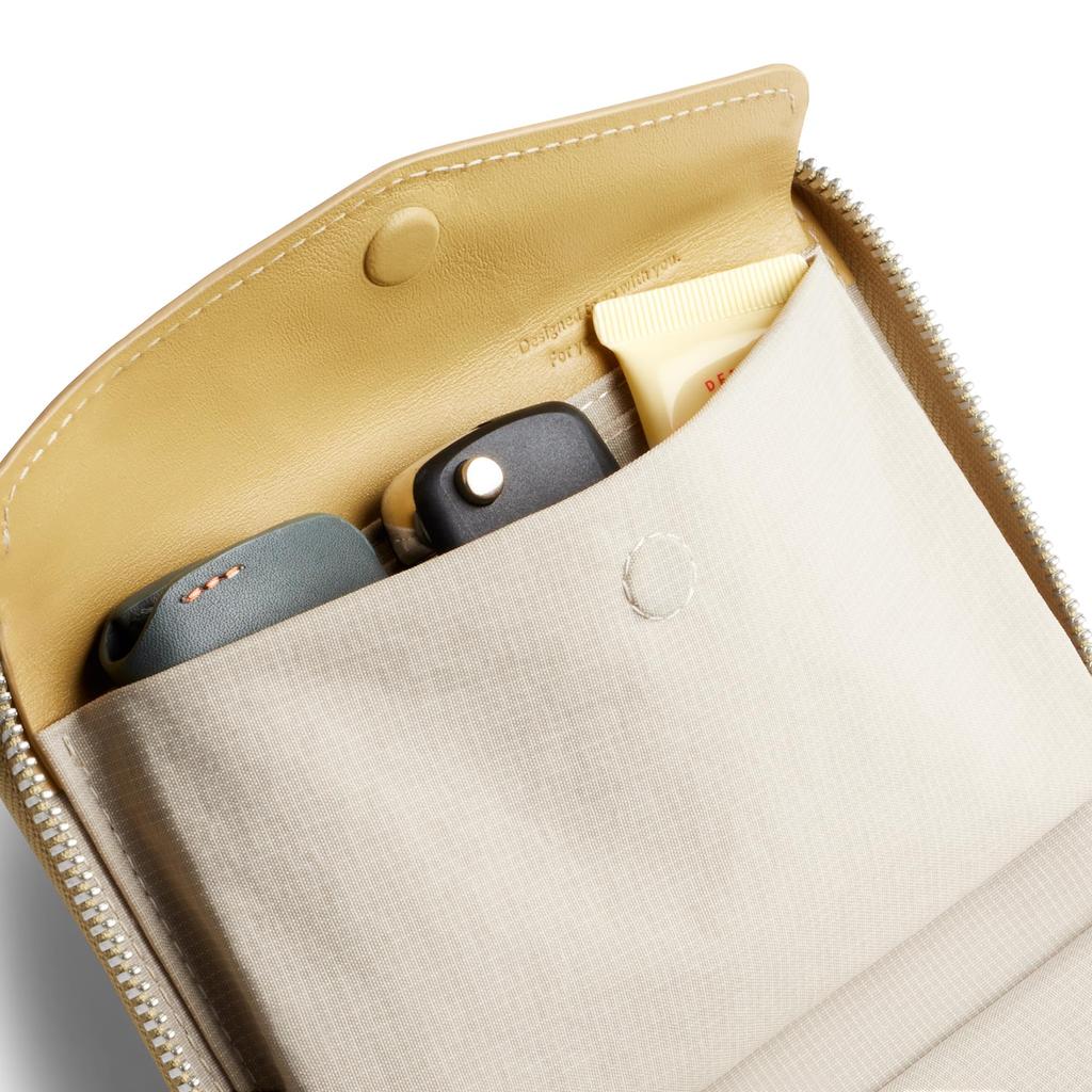 Portfel Folio Portfel Skórzany Portfel Składany Kompaktowa Kopertówka Pomieści i małe przedmioty używane na co dzień Musztardowy [Bellroy] karty, banknoty, monety, -