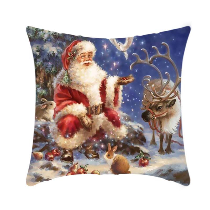 Weihnachtskissenbezüge Grenzüberschreitend Feiertagshaus Sofa Büro