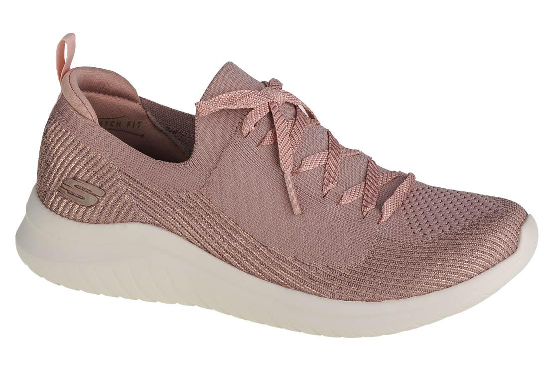 Skechers Ultra Flex 2.0-Laser Focus, Baskets roses femme