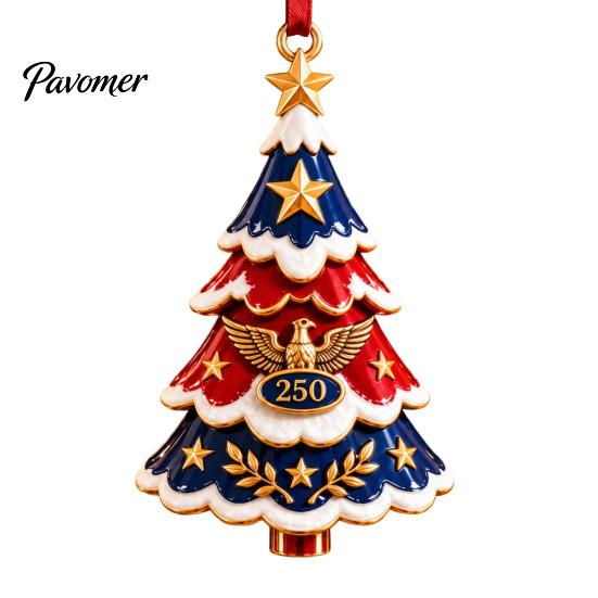Festive Room Decorations Patriotic Christmas Tree Ornaments, Acrylic Holiday Pendant for Independence Day, Indoor Outdoor Hanging Decor Living Garden