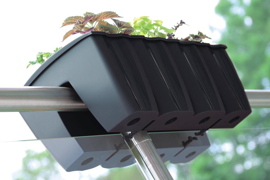 Doniczka na balustradę CROWN DCRO400 | Antracyt