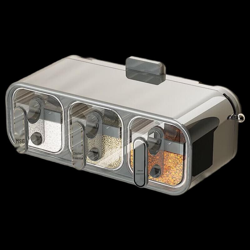 abay Wall-Mounted 3-Compartment Spice Jar Set