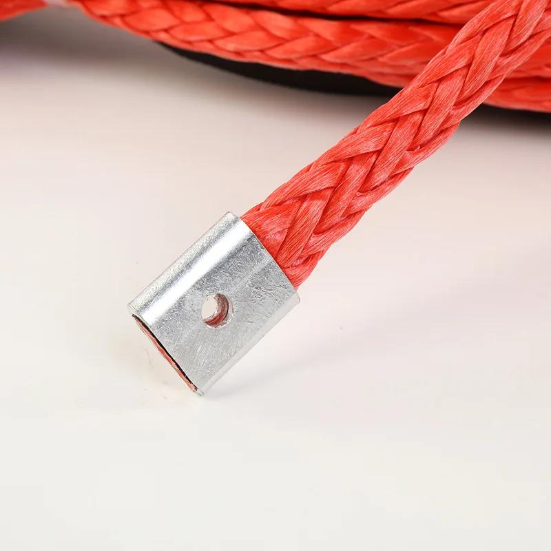 26mx9mm 26500LBS Traction Rope Synthetic Winch Rope Automotive Road Trailer ATV SUV Trailer Rope Rescue and Escape