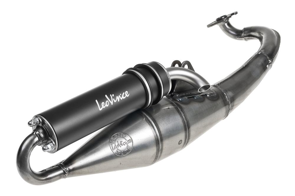 LeoVince TT Black complete exhaust, Minarelli horizontal (E)