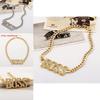 Fashionable Rhinestone Decorated Metal Letter Women Necklace For Fashion Enthusiasts