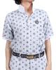 Golf Monogram Jacquard Polo Shirt Unisex Golf Wear Short Sleeve Summer Clothing 262GG1202 White XL [Gatcha] Men's