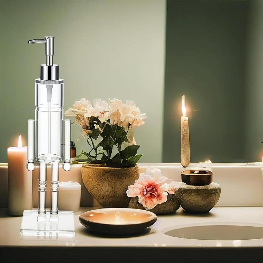 Christmas Hand Soap Dispenser Xmas Decorative Dish Soap Dispenser Liquid Soap Dispenser for Xmas Kitchen Bathroom Counters Decor