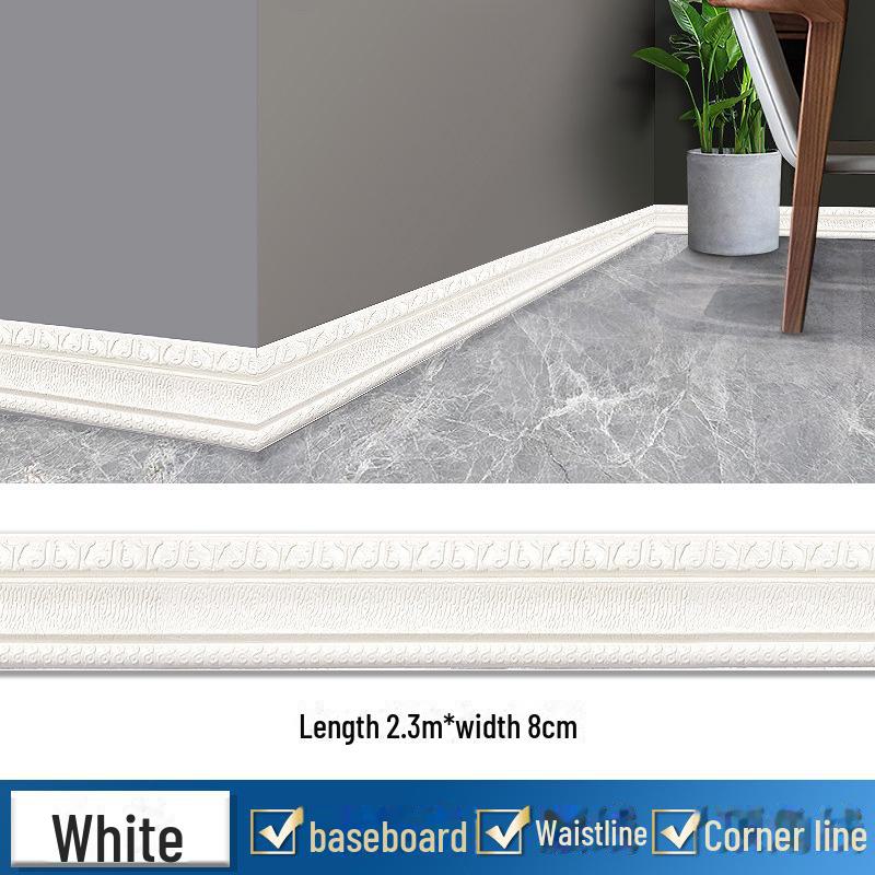 

3D водонепроницаемые антиколлизионные самоклеящиеся настенные плинтусы и наклейки на талию 7.5MM