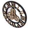 Große 3D Retro Wanduhr 34CM Vintage Holz Getriebe Wanduhr Ziffern Industriellen Stil Uhren für