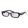 Temple Logo Rectangular Sunglasses Women's Black