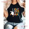 Ladies Colorful Letter And Cartoon Goose Pattern Casual T Shirt Summer Top Vintage Designer Clothes Stretched Homme