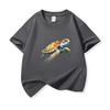 Realistic Watercolor Sea Turtle Graphic Tee Kids Pure Cotton Crew Neck Print T Shirt Short Sleeve Muticolor Tops Boys Girls