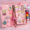 Fairy Instagram Style Hand Account Book Set Cute Macaron Color Girlish Notebook Journal with Stickers and Decorative Accessories Perfect Gift for Girl