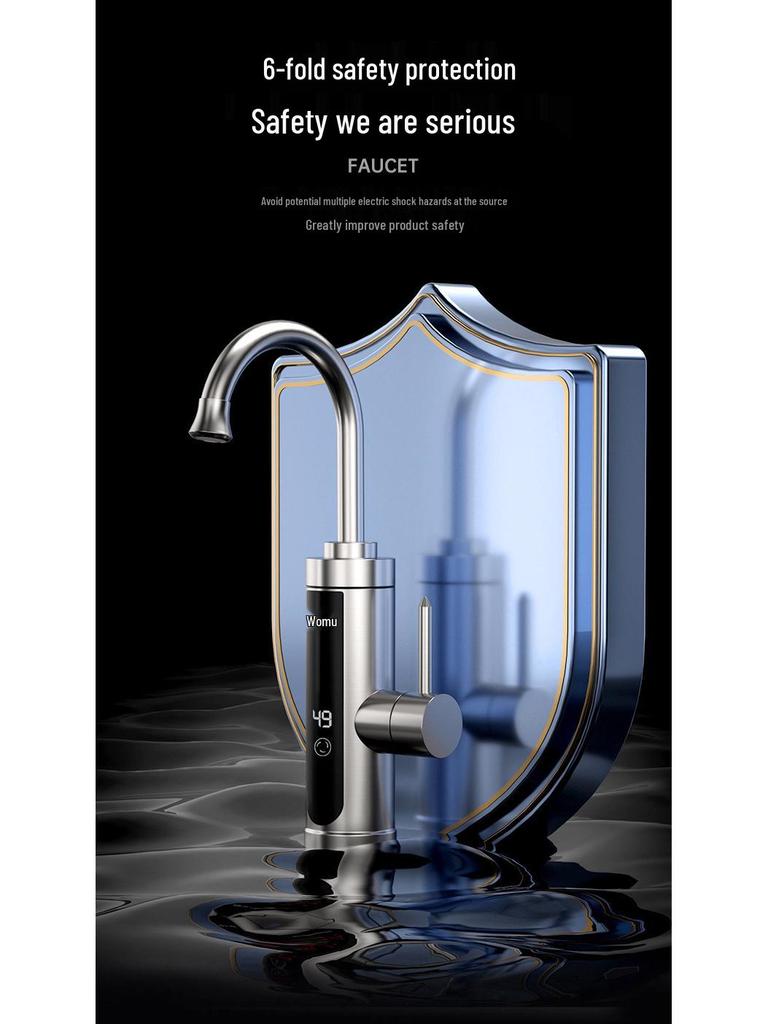 Instant Heat Electric Water Faucet - Quick Heating, Temperature Controlled for Kitchen Use