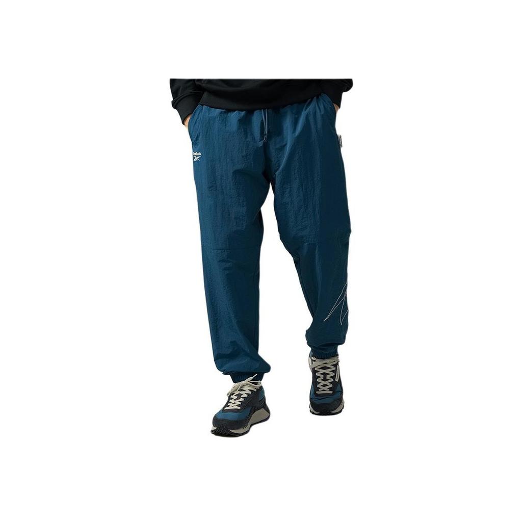 Reebok Comfortable Woven Sports Casual Pants Unisex Bottoms Legion-Blue 24FRM603UGBA