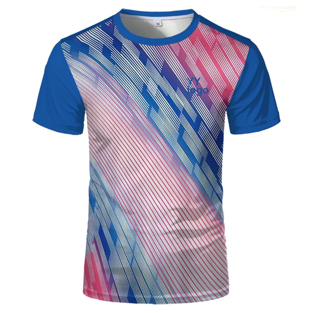 Men's Badminton Clothing T Shirt With YY Logo Tennis Short-Sleeved Training Uniform  Padel Sports Quick Dry Breathable Clothes