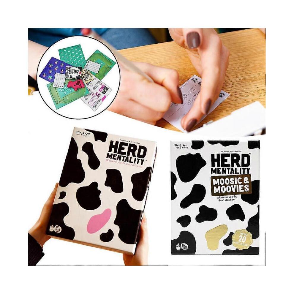 (Růžový) Stádní mentalita Desková hra The Udderly Addictive Rodinná hra Párty karetní hra Pro 4-20 hráčů