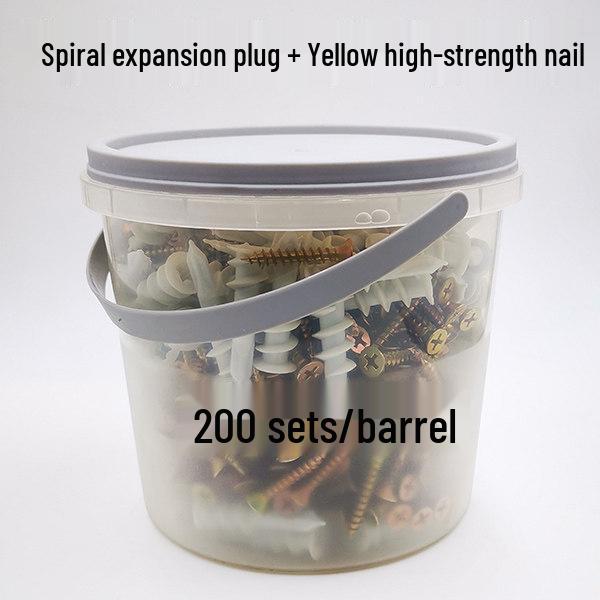 Nylon Spiral Wall Plug Screw Expansion Anchor for Plasterboard