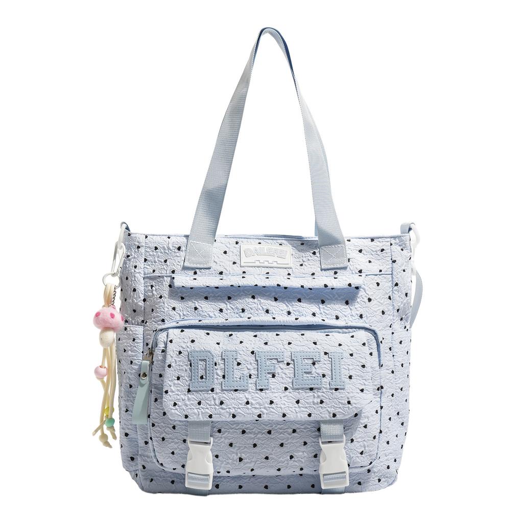 Schoolbag Korean ins Storm Point Three-piece set School bag for junior and high school girls Large capacity burden reduction Backpack
