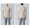 Men's Winter 2025 Cashmere Round Neck Sweater - Thick, Long Sleeve, Business Casual, Solid Color Knit Base Layer