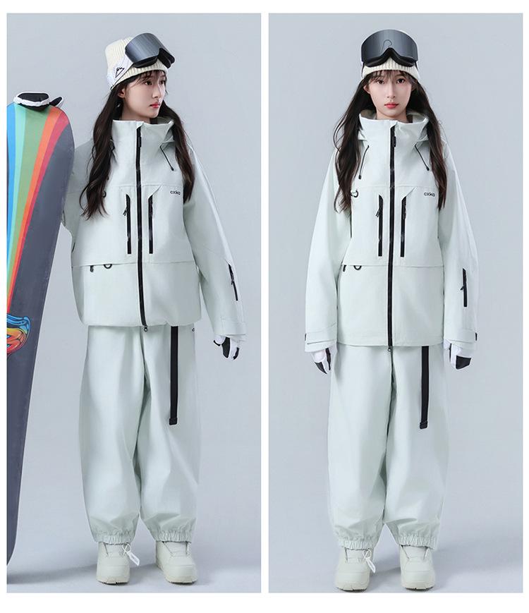 Wasserdichtes Ski-Anzug-Set für Damen und Herren: Verdickte, vollverschweißte Jacke & Hose zum Snowboarden & Skifahren.