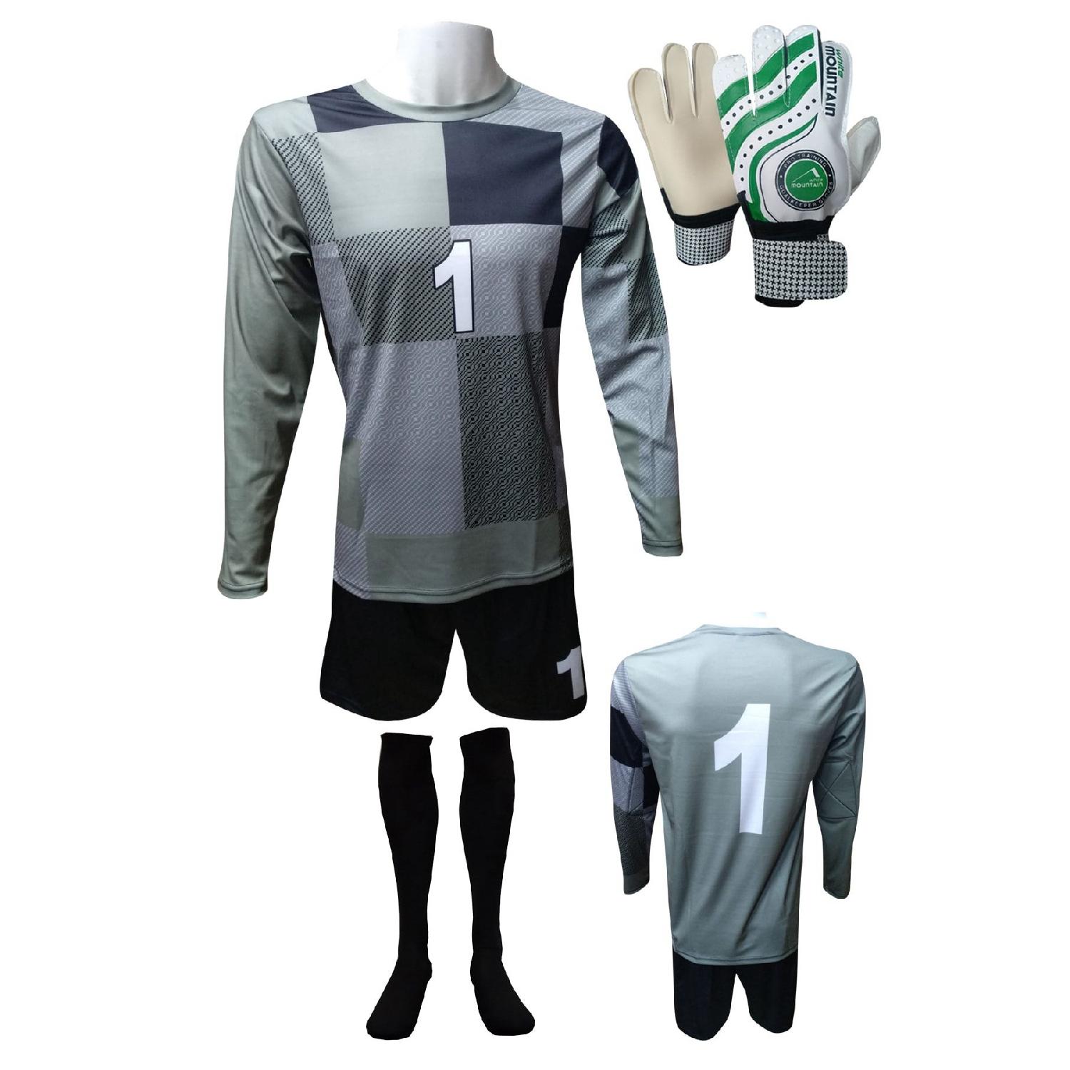 

Daf Digital Goalkeeper Jersey Shorts Носки Комплект вратарских перчаток 7-8 Yaş серый