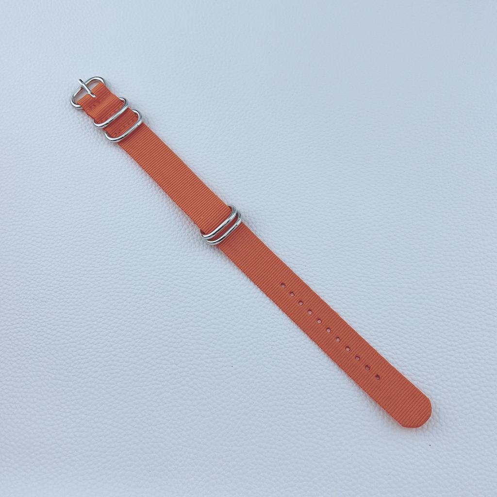 Nylon Braided NATO Canvas Watch Strap - One-Piece Design, Available in 18mm, 20mm, 22mm, 24mm Sizes.