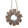 Sea Glass Wreath Handmade Coastal Style Beach Wreath 6 Inch Sea Glass Art Hanging Ornament for Door Window Kitchen Cabinet Chair Wall Home Decor