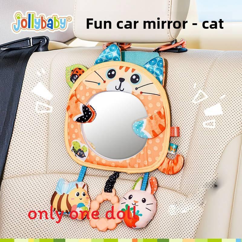 Dinosaur Fun Baby Car Mirror With Visual Stimuli And Rattles For Infant Development