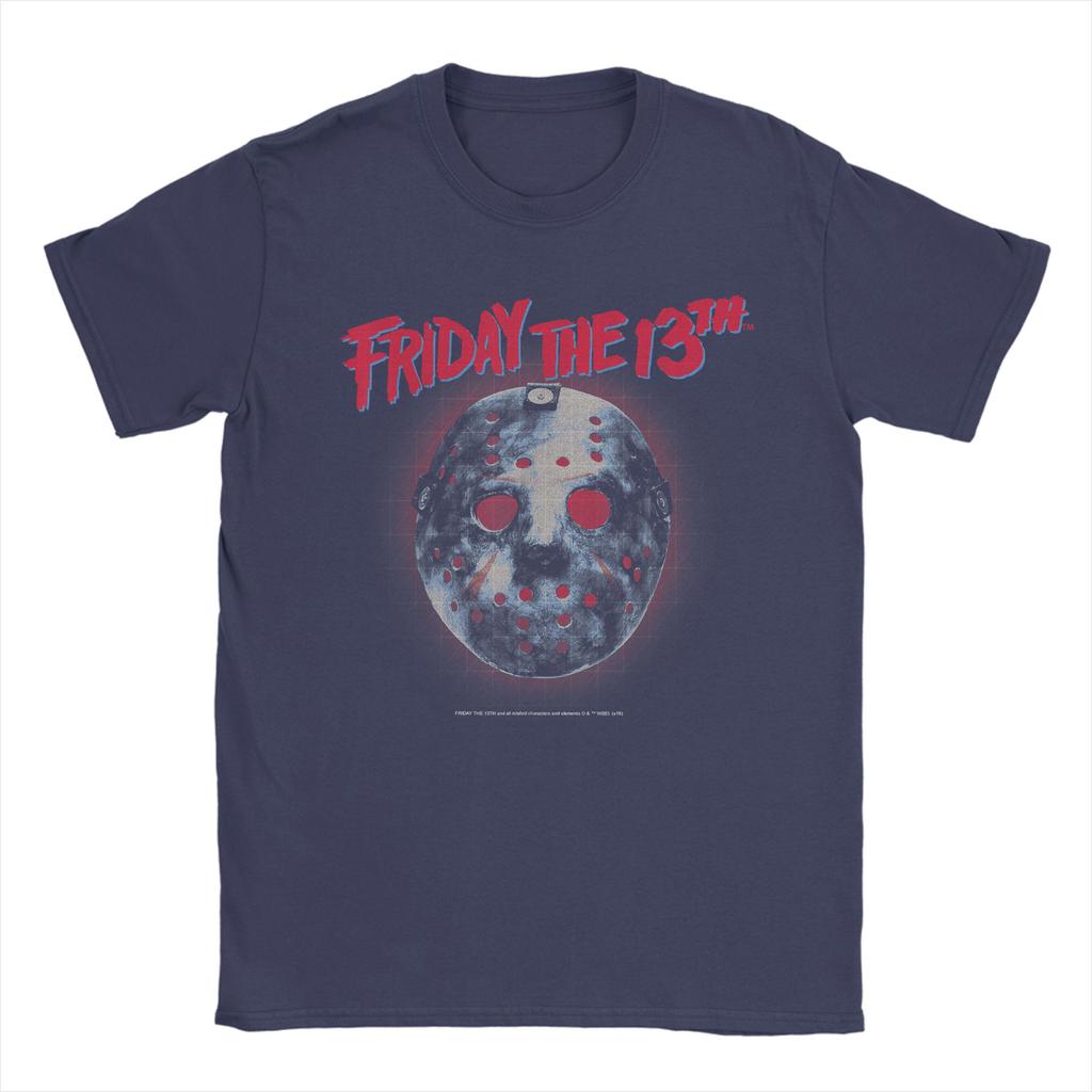 Friday The 13th Jason Mask Logo Men's T Shirt  Creative Tee Shirt Short Sleeve O Neck T-Shirt Pure Cotton 4XL 5XL Clothes