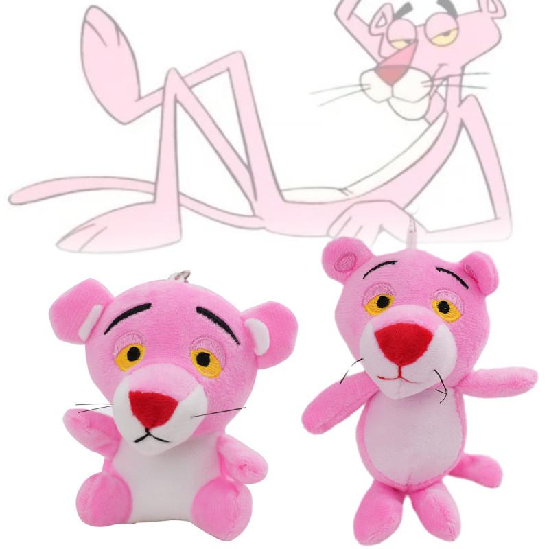 Niedlicher Pink Panther Plüschtier Schlüsselanhänger Entzückende Mini Stofftierpuppe für Mädchen