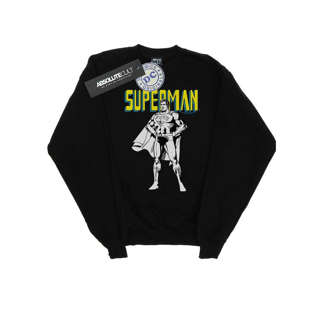 DC Comics Mens Superman Mono Action Pose Sweatshirt