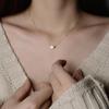 Niche Design S925 Sterling Silver Gold-Plated Diamond Star Pendant Necklace