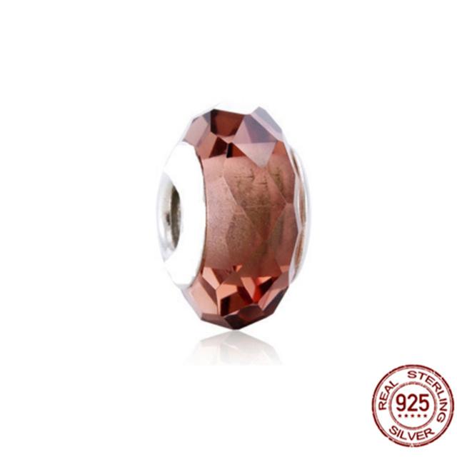 925 Sterling Silver White Red Blue Lucky Four -Leaf Clover Murano Glass Charm Jewelry Bead Fit Sweet Fasion Bracelet